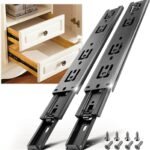 AOLISHENG 100 lb Full Extension Side-Mount Drawer Slides for Kitchen Cabinets – 10 Pairs (A4510)