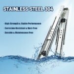 AOLISHENG 500 lb Heavy-Duty Side Mount Full Extension RV Drawer Slides – Stainless Steel, 1 Pair (W2576)