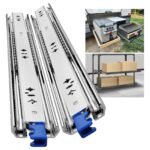 AOLISHENG 265lbs Camper Drawer Slides Side Mounted Heavy Duty Drawer Slides With Lock 1 Pair - D2053