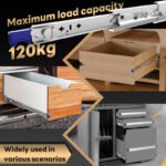 AOLISHENG 265lbs Camper Drawer Slides Side Mounted Heavy Duty Drawer Slides With Lock 1 Pair - D2053 - Image 4
