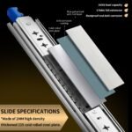 AOLISHENG 265lbs Camper Drawer Slides Side Mounted Heavy Duty Drawer Slides With Lock 1 Pair - D2053 - Image 6
