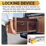 AOLISHENG 500 lb Heavy-Duty Drawer Slides – Stable Full Extension for RV, Outdoor Kitchen, Camper DIY, 1 Pair (D2576) - Image 3