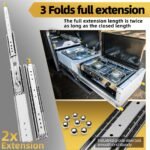 AOLISHENG 500 lb Heavy-Duty Drawer Slides – Stable Full Extension for RV, Outdoor Kitchen, Camper DIY, 1 Pair (D2576) - Image 5