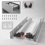 AOLISHENG 80 lb Undermount Soft-Close Drawer Slides for Kitchen Cabinets – 2 Pairs (MK316)