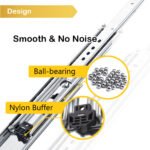 AOLISHENG 500 lb Heavy-Duty Locking Drawer Slides, Full Extension Ball Bearing Side Mount for RVs, Trucks & Toolboxes – 1 Pair (D7625) - Image 4