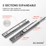 AOLISHENG 265lbs Heavy Duty Drawer Slides Soft Close Side Mount Slide Rails 1 Pair - K2053 - Image 2