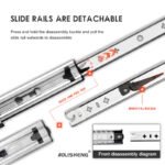 AOLISHENG 265lbs Heavy Duty Drawer Slides Soft Close Side Mount Slide Rails 1 Pair - K2053 - Image 4