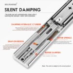 AOLISHENG 265lbs Heavy Duty Drawer Slides Soft Close Side Mount Slide Rails 1 Pair - K2053 - Image 3
