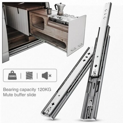 AOLISHENG 265lbs Heavy Duty Drawer Slides Soft Close Side Mount Slide Rails 1 Pair – K2053