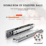 AOLISHENG 265lbs Heavy Duty Drawer Slides Soft Close Side Mount Slide Rails 1 Pair - K2053 - Image 5