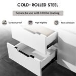 AOLISHENG 100 lb Full Extension Soft-Close Side Mount Drawer Slides for Kitchen, Bathroom & Cabinets- 5 Pairs (K1245) - Image 3