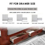 AOLISHENG 100 lb Full Extension Soft-Close Side Mount Drawer Slides for Kitchen, Bathroom & Cabinets- 5 Pairs (K1245) - Image 4