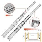 AOLISHENG 100 lb Thickened Stainless Steel Full Extension Drawer Slides for Kitchen, Office & Cabinets – 2 Pairs (U1245) - Image 5