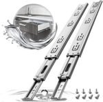 AOLISHENG 100lbs Stainless Steel Full Extension Soft Close Side Mount Drawer Slides 1 Pair - U4510K