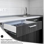 AOLISHENG 100lbs Stainless Steel Full Extension Soft Close Side Mount Drawer Slides 1 Pair - U4510K - Image 2