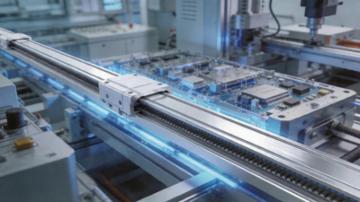 High-end electronics factory CNC clean room with a running aluminium alloy precision slide table