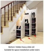 AOLISHENG 265 lb Heavy-Duty Bottom Mount Drawer Slides for Stair Storage, Cabinets & Under-Stair Lockers – 1 Pair (A2047) - Image 6