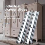 AOLISHENG 330 lb Heavy-Duty Full Extension Drawer Slides, Ball Bearing Side Mount for Industrial, DIY & Tool Storage – 1 Pair (A2071) - Image 2