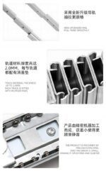 AOLISHENG Hidden Multi-Section Aluminum Drawer Slides Rail, Ultra-Long Telescopic Folding Flat Push Guide for Cabinet Bar Counters——50Pairs（Minimum Order Quantity） - Image 4
