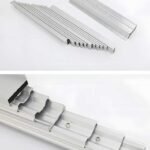 AOLISHENG Hidden Multi-Section Aluminum Drawer Slides Rail, Ultra-Long Telescopic Folding Flat Push Guide for Cabinet Bar Counters——50Pairs（Minimum Order Quantity）