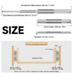AOLISHENG Two-Way Heavy Duty Drawer Slides  330lb Load Capacity Bidirectional Side Mount Full Extension Ball Bearing Rails for Kitchen Islands,Service Counters, Retail Displays & Room Dividing Cabinets - 1 Pair (AQ7625K1) - Image 7