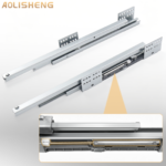 AOLISHENG Soft Close Black Kitchen Drawer Box Side Drawer Slide Rail Set Cabinet 1Pair——Height84mm - Image 2