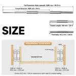AOLISHENG Double Stack 4-Section Full-Extension Heavy Duty Drawer Slides 180lb Load Capacity Bidirectional Side Mount Full Extension Ball Bearing Rails -1 Pair (AQ7625K2） - Image 6