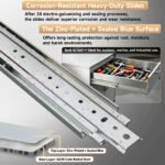 AOLISHENG Two-Way Heavy Duty Drawer Slides  330lb Load Capacity Bidirectional Side Mount Full Extension Ball Bearing Rails for Kitchen Islands,Service Counters, Retail Displays & Room Dividing Cabinets - 1 Pair (AQ7625K1) - Image 3