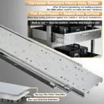 AOLISHENG 770lb Load Capacity Twin-Slide Heavy Duty Drawer Slides Side Mount Full Extension Ball Bearing Rails for Workshops Kitchens Garages and Industrial Settings, ——1Pair  （AQ7625K3） - Image 2