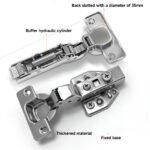 AOLISHENG Bisagras 3D Adjustable Silent Antirust Soft-Closing Steel Kitchen Cabinet Hinges Modern Design Flush Mount Workshop - Image 3