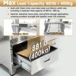AOLISHENG 770lb Load Capacity Twin-Slide Heavy Duty Drawer Slides Side Mount Full Extension Ball Bearing Rails for Workshops Kitchens Garages and Industrial Settings, ——1Pair  （AQ7625K3） - Image 3