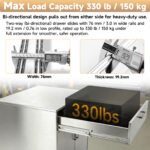 AOLISHENG Two-Way Heavy Duty Drawer Slides  330lb Load Capacity Bidirectional Side Mount Full Extension Ball Bearing Rails for Kitchen Islands,Service Counters, Retail Displays & Room Dividing Cabinets - 1 Pair (AQ7625K1) - Image 5