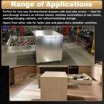 AOLISHENG Two-Way Heavy Duty Drawer Slides  330lb Load Capacity Bidirectional Side Mount Full Extension Ball Bearing Rails for Kitchen Islands,Service Counters, Retail Displays & Room Dividing Cabinets - 1 Pair (AQ7625K1) - Image 6