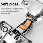 AOLISHENG Bisagras 3D Adjustable Silent Antirust Soft-Closing Steel Kitchen Cabinet Hinges Modern Design Flush Mount Workshop - Image 5