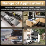 AOLISHENG Double Stack 4-Section Full-Extension Heavy Duty Drawer Slides 180lb Load Capacity Bidirectional Side Mount Full Extension Ball Bearing Rails -1 Pair (AQ7625K2） - Image 5
