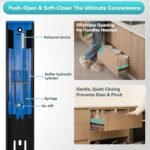 AOLISHENG 100 lb Push to open & soft close drawer slides - 3-fold full extension, side mount, 1 pair (P4510) - image 2