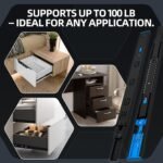 AOLISHENG 100 lb Push to open & soft close drawer slides - 3-fold full extension, side mount, 1 pair (P4510) - image 4